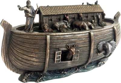 Veronese Design Beeld/figuur - Ark van Noach - zeer gedetailleerd - ook als opbergdoos - (hxbxd) ca. 26,5cm x 13,5cm x 13cm - Veronese Design
