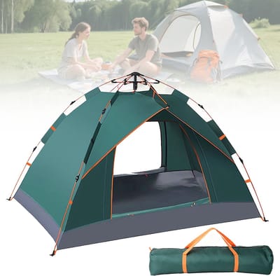 Jently tent - kampeertent - opklaptent - opvouwbare backpacktent - trekkerstent - 2 persoons - 200 x 150 x 110 cm - groen