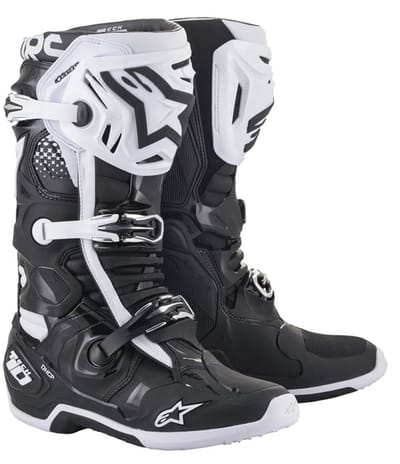 Alpinestars Tech 10 Crosslaarzen Zwart Wit - Laars