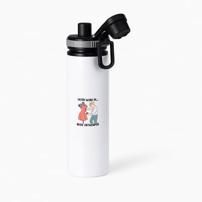 Hacebo® - Later word ik modeontwerper waterfles met draaidop grijs - modeontwerpsters - Fashion designer - kledingontwerper - couturier - stylist - modecreator - textielontwerper - ontwerper - kledingmaker - water fles - 850ML