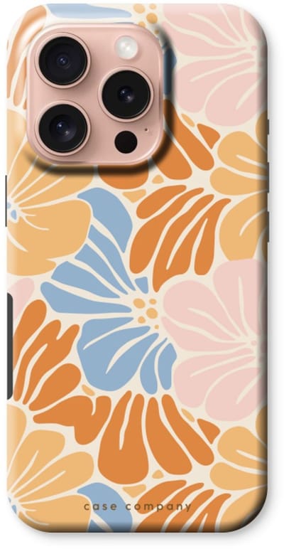 Case Company® - Hoesje geschikt voor iPhone 16 Pro hoesje - Flowers Pattern 2 - Tough Case - Maximale Bescherming alle Kanten en Schermrand