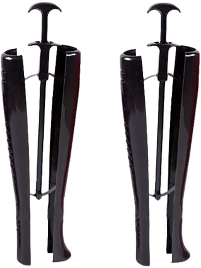 BRENZOOS- Schoenspanners Verstelbaar - Laarzen Ondersteuning - Kunststof Laarzenvormer - Compact Ontwerp - 41 cm - Zwart Model - Laarzenspanners