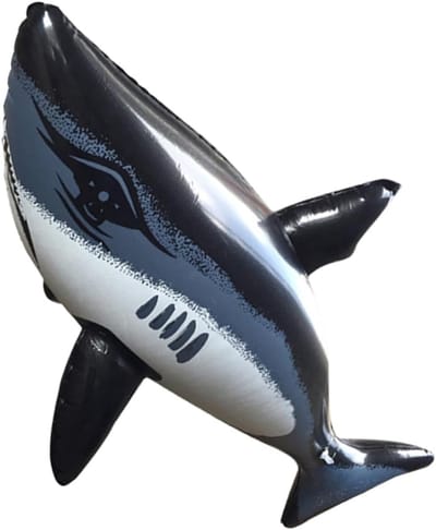 Opblaasbare Haai - Water Speelgoed - Feestdecoratie Zwembad - Duurzaam PVC Materiaal - 80x35cm - Zwart