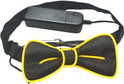 Doppler LED Bow Tie – Geen LED Party Vlinderdas voor Feesten, Bruiloften & Koningsdag – Zwarte Vlinderstrik / LED Strikje / Verkleedaccessoire