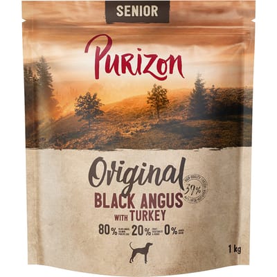 1kg Purizon Senior Black Angus met Kalkoen Honden Droogvoer