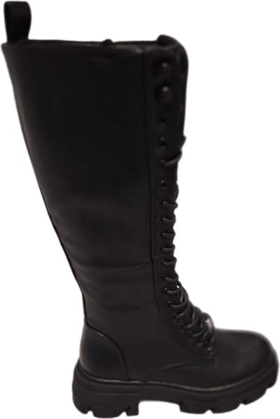 LUCKY SHOES-MOTOR BOOTS-IMITATIE LEER-BLACK-36