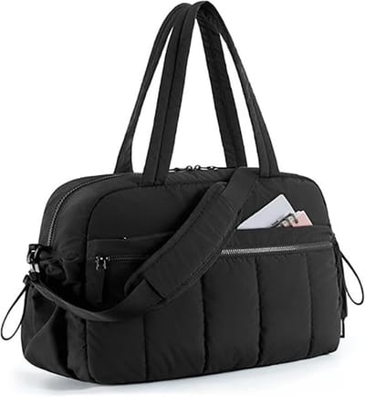 Reistas Handbagage - Dames Sporttas & Reistas 40x30x20 - Weekendtas met Natvak - Lichtgewicht & Waterafstotend - handbagage vliegtuig - Zwart