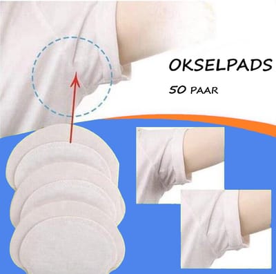 Okselpads 50 paar - Wit - Anti Transpirant Zweet Pads - Oplossing Tegen Okselzweet - Premium Okselpads - Katoen - Tegen Zweetvlekken in kleding