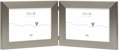 Deknudt Frames fotolijst S41VD1 H2H - zilver - tweeluik -  2x 13x18 cm