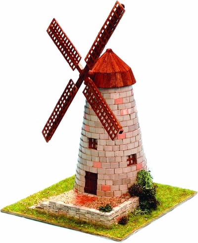 Oud Molenhuisje - Miniatuur Gebouw - Decoratief Tuinieren - Keramisch Materiaal - 17x15x15 cm - Multicolor
