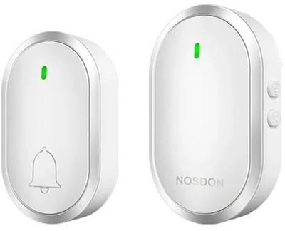 DrPhone DoorLink Draadloze Deurbel – IP44 Waterbestendig – 38 Beltonen – LED Indicator – Plug-in Ontvanger – Wit