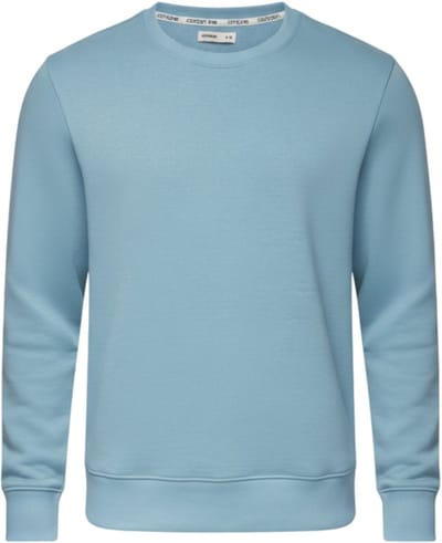 OMBRE Sweater - Regular Fit - Katoen - Lange Mouw Denimblauw S