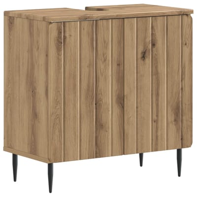 vidaXL - Wastafel - kabinet - voor - de - badkamer - ZWOLLE - Artisanaal - eiken