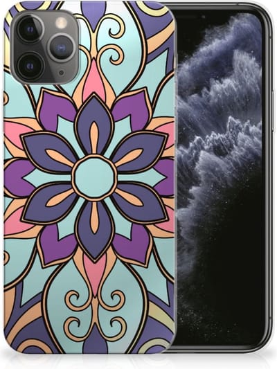 Apple iPhone 11 Pro TPU Case Purple Flower