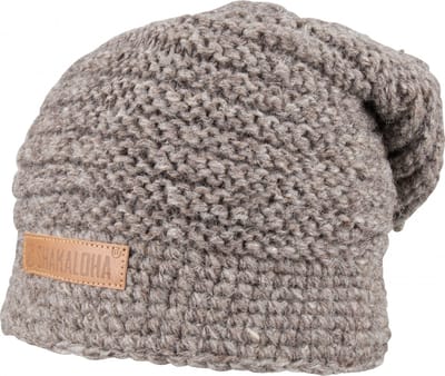 Shakaloha Gebreide Wollen Muts Heren & Dames Beanie Hat van schapenwol met polyester fleece voering - Brandy Beanie Grey Unisex - One Size Wintermuts