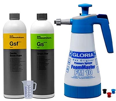 Actieve schuim Prewash set met schuimsproeier en universele reiniger