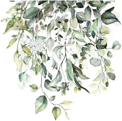Toiletbril Stickers met Groene Plantenbladeren en Bloemen - Zelfklevende Decoratieve Wandstickers voor Badkamer en WC Versiering - 2 Stuks