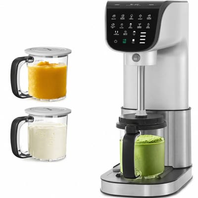 12-in-1 IJsmachine - Sorbetij - Yoghurtijs - Roomijs - Frozen Yoghurt - Makkelijk schoon te maken - Met 3 containers - Vaatwasmachinebestendig - Zilver