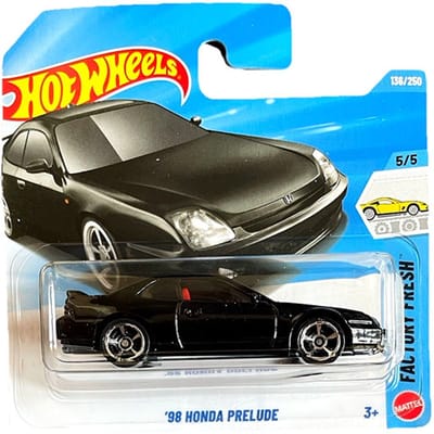 HOT WHEELS '98 HONDA PRELUDE BLACK CHROME 136/250 HW FACTORY FRESH 5/5 SHORT CARD 2026
