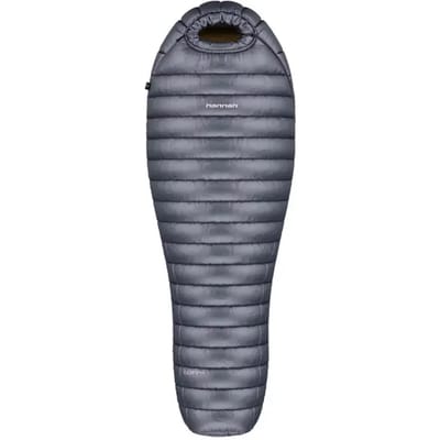 Hannah mummyslaapzak Loft 400 Ebony 195L lichtgewicht dons -17°C - Grijs