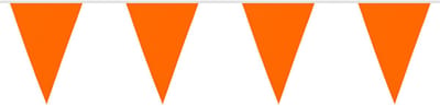 Boland - Polyester vlaggenlijn oranje - Voetbal - 6 m - vlaggen 26 x 18 cm - Herbruikbaar - Nederlands Elftal