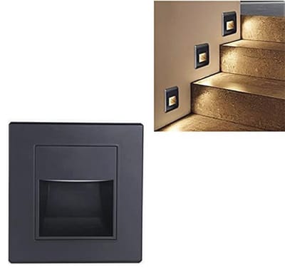 Set van 3 Warm Witte LED Traplampen voor Binnengebruik - Inbouw Wandverlichting voor Hal en Trap
