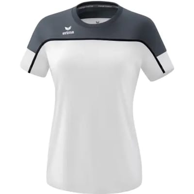 Erima Change T-Shirt Dames - Zwart / Slate Grey / Wit | Maat: 34
