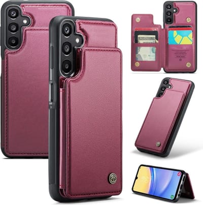 CaseMe Hoesje - Geschikt voor Samsung Galaxy A16 5G Hoesje - CaseMe C22 Back Cover met Pasjeshouder - Roze