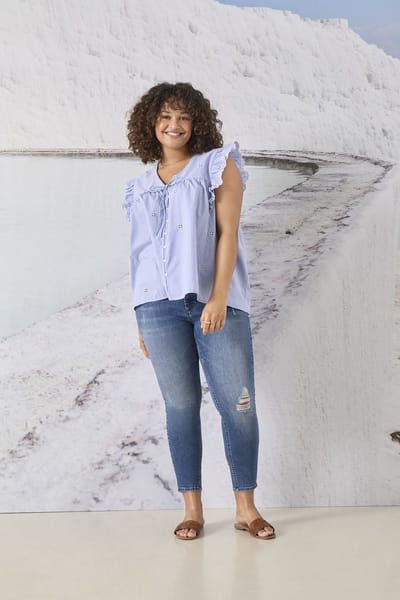 ONLY Carmakoma Skinny fit jeans CARWILLY Mid waist Skinny fit Enkel lengte Jeans
