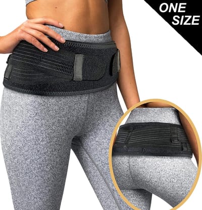 DOWO® - Bekkenbrace - Bekkenband - Lendensteun voor mannen en vrouwen - Buikband voor zwangere vrouwen - Zwangerschapsgordel - 76 CM tot 102 CM