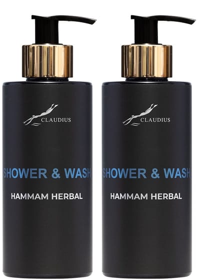 Shower & Wash Hammam Herbal 300 ml - gouden pomp - 2 stuks