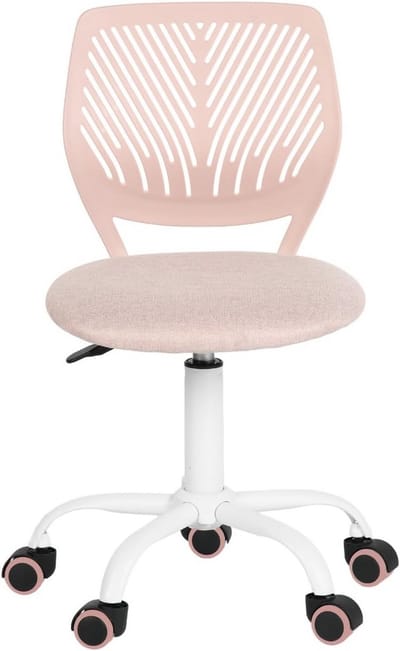 Comfortabele Draaistoel voor Eetkamer en Keuken - Ergonomische en Verstelbare Stoel met Wielen - Morandi Pink