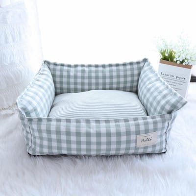 Nieuwe Stijl Verwijderbaar en Wasbaar Hondenkennel Vierseizoenen Universele Kattenkennel Klein en Middelgrote Kennel Kattenbed Imitatie Katoen en Linnen Mat S 50 * 40 * 20cm