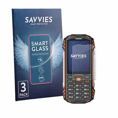3 Stuks Savvies Screenprotector - geschikt voor Hammer H Power Plus LTE - beschermfolie glas transparant