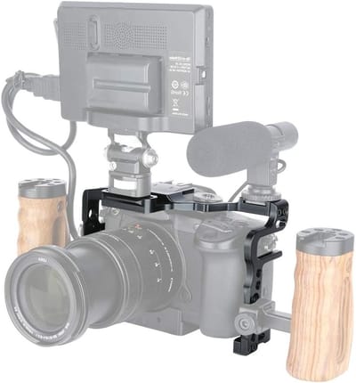 Camera Cage voor Panasonic GH5/GH5s/GH5 Mark II met Koudschuh en Nato Rail - Verbeterde Stabiliteit en Bescherming