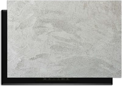 KitchenArt - Soft Concrete Finish – Inductie Beschermer - 90x50 cm - Kookplaat Beschermer - Luxe Afdekplaat Inductieplaat - Anti-slip & Oprolbaar - Beschermmat Inductiekookplaat