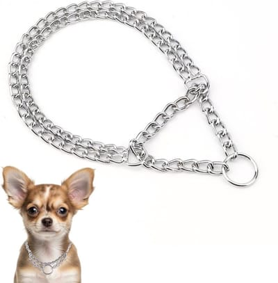 Training Halsband voor Honden - Martingale Choke Kraag van RVS voor Middelgrote en Grote Honden, Verstelbaar en Duurzaam