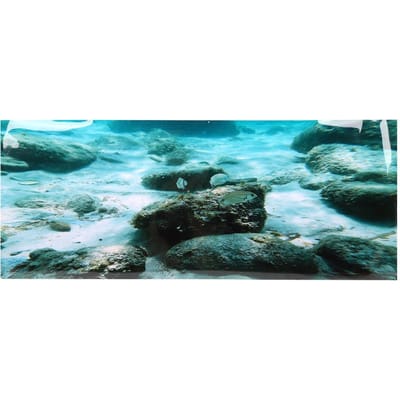 PVC Zelfklevend Zeebodem Rots Patroon Aquarium Achtergrond Poster Sticker Vissenkom Decoratie 91x50cm