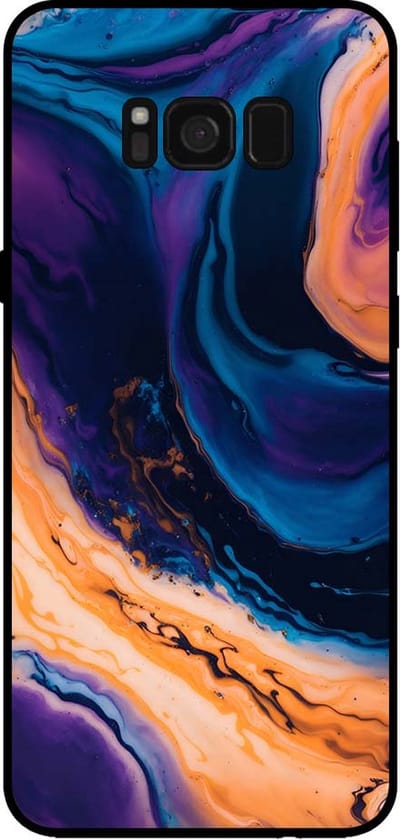 Smartphonica Telefoonhoesje voor Samsung Galaxy S8 marmer look - backcover marmer hoesje - Blauw geschikt voor Samsung Galaxy S8