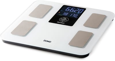 DOMO DO9305W Digitale Personenweegschaal “My Balance” - Slimme Weegschaal met Lichaamsanalyse - 16 Lichaamsparameters - Bluetooth - Gratis App - Max 180kg