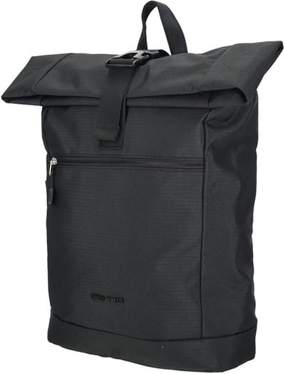 Enrico Benetti Luzern Rolltop Laptoprugzak met 17 inch Laptopvak - Rugzak 15 Liter - Zwart