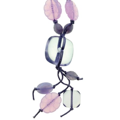Behave - Lila kralenketting - Artistieke hangerlook - Lange damesketting