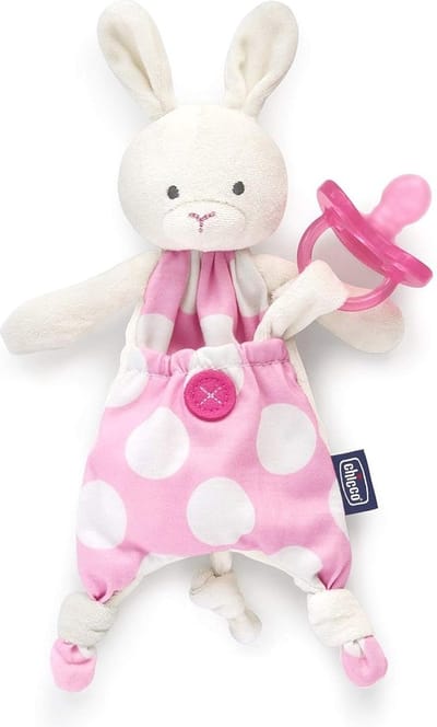 Knuffel Fopspeenhouder voor Baby - Zacht Vriendje met Opbergzakje