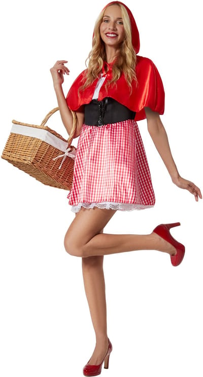 dressforfun - dameskostuum roodkapje - S - Verkleedkleding carnaval - Halloween - Verkleden - Feestkleding - Carnavalskleding - Feest - Partykleding