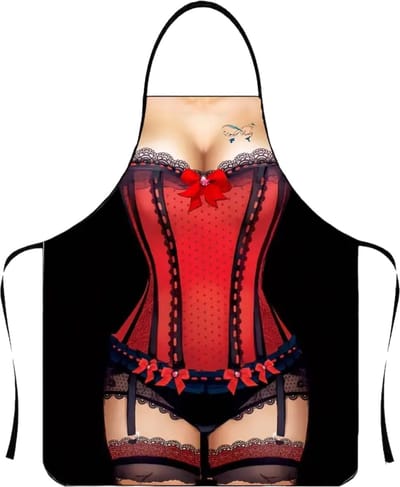 Grappig Keuken Schort met Sexy Stripper Vrouw-Print