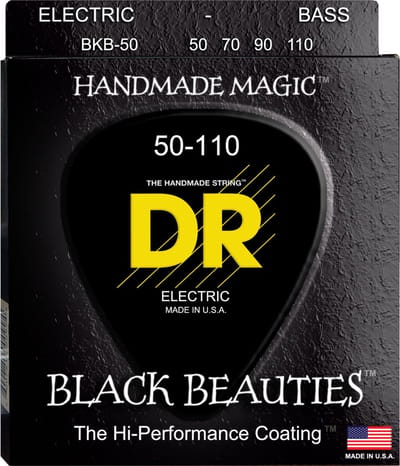 DR 4er bas 50-110 Extra-Life zwart Beauties BKB-50 - Snarenset voor 4-string basgitaar
