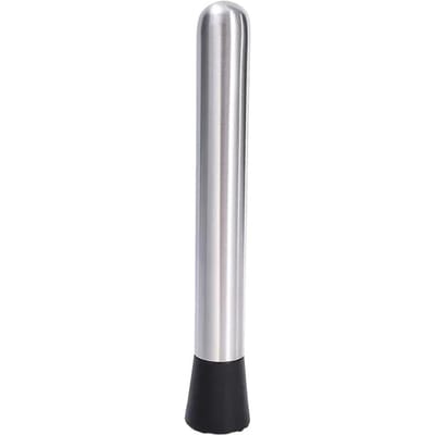 Roestvrijstalen IJshamer Multifunctionele IJsstokjes Cocktail Swizzle Stick Fruit Citroen Muddler Stamper Bar Tools zilver
