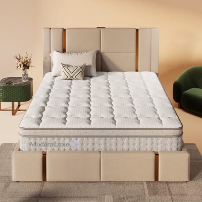 HAUSS SPOLE Matras 140x190 cm - 7-Zones Pocketvering met Koudschuim H3 - Ademend en Drukverlagend - 25 cm Hoog - Wit