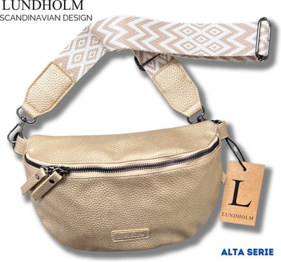 Lundholm heuptasje dames festival goud - bag strap tassenriem met schouderband voor tas my- cadeau voor vriendin | Scandinavisch design & Jewellery - Alta serie - crossbody tas dames Goud