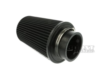 Universeel luchtfilter 200mm / 76mm aansluiting, zwart